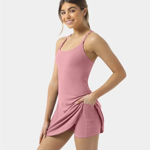 Halara Softlyzero Plush Backless Active Dress - Picture 3 of 6